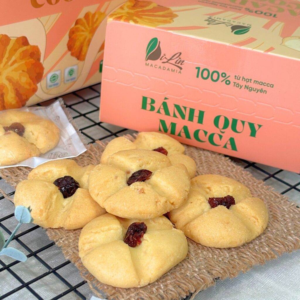Bánh Quy Macca - DiLin Macadamia (Hộp 200g) - DiLin Macadamia - Hạt ...