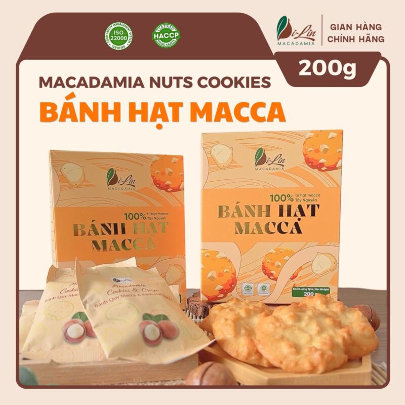 Bánh Hạt Macca Truyền Thống - DiLin Macadamia (Hộp 200g)