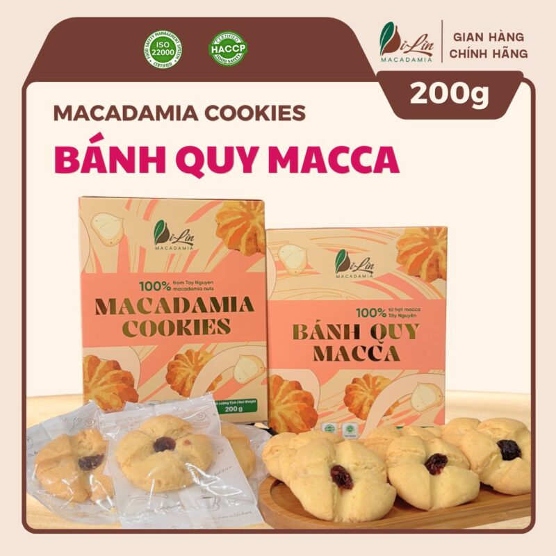 Bánh Quy Macca Truyền Thống - DiLin Macadamia (Hộp 200g)