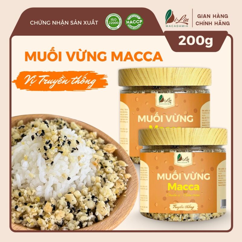 Muối Vừng Macca Vị Truyền Thống 200g - DiLin Macadamia